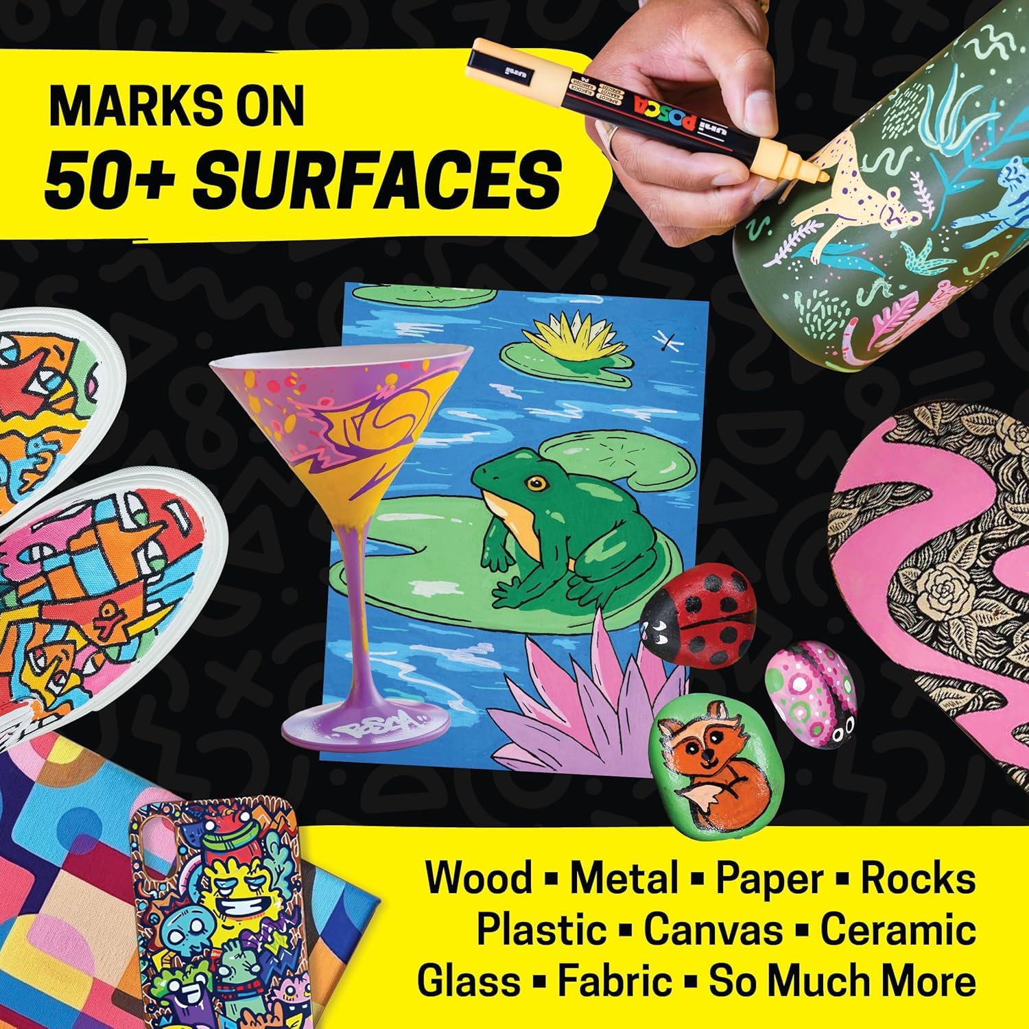 Posca Water-Based Fine Point Marker Set of 8 Colors