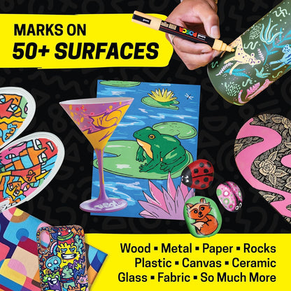 Posca Water-Based Fine Point Marker Set of 8 Colors