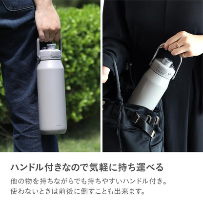 CB JAPAN One-Touch Open Water Bottle 1L Gray Vacuum Insulated