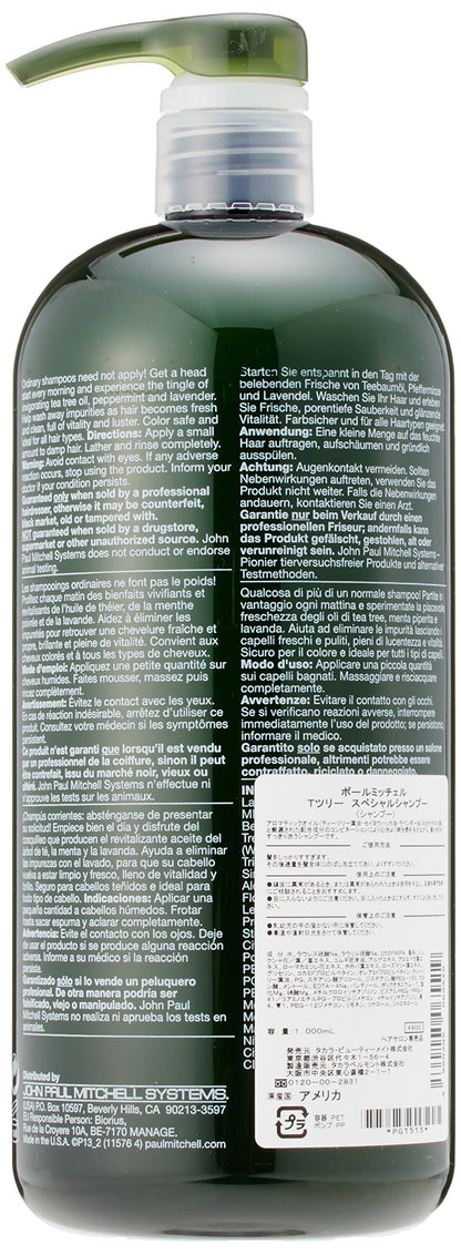 PAUL MITCHELL Tea Tree Special Shampoo 1000ml for Refreshing Cleanse