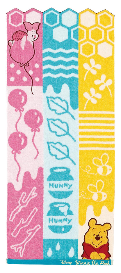 Marushin Disney Pooh Bear Face Towel with Antibacterial Properties