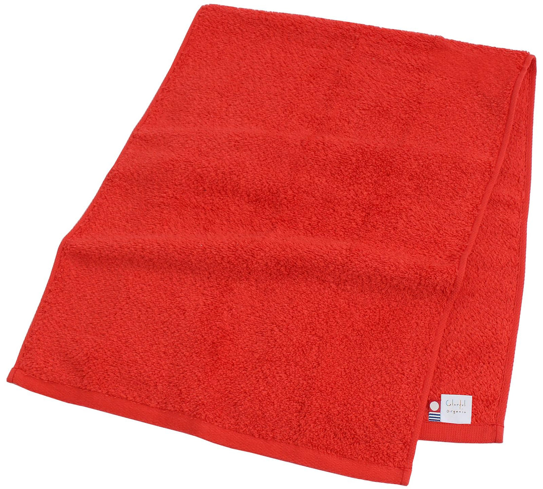 Hondataoru Face Towel Red 33x86cm Highly Absorbent Soft and Fluffy