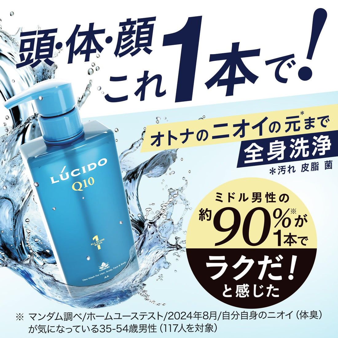 LUCIDO Body Deo Wash Refill 380ml - Gentle Cleansing Foam