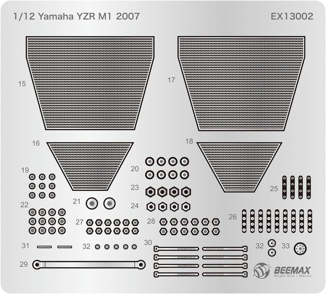 PLATZ 1/12 Yamaha YZR-M1 2007 Detail Upgrade Parts for Model Kits