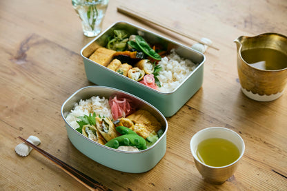 nonoji Stainless Steel Oval Lunch Box with Wooden Lid
