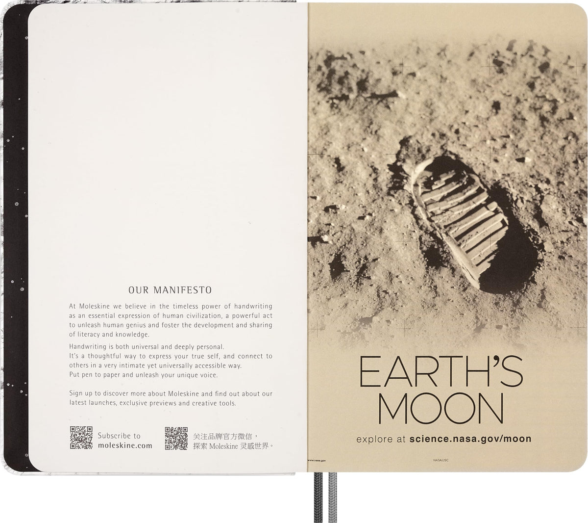 Moleskine NASA-Inspired Large Notebook Light Gray 13cm x 21cm