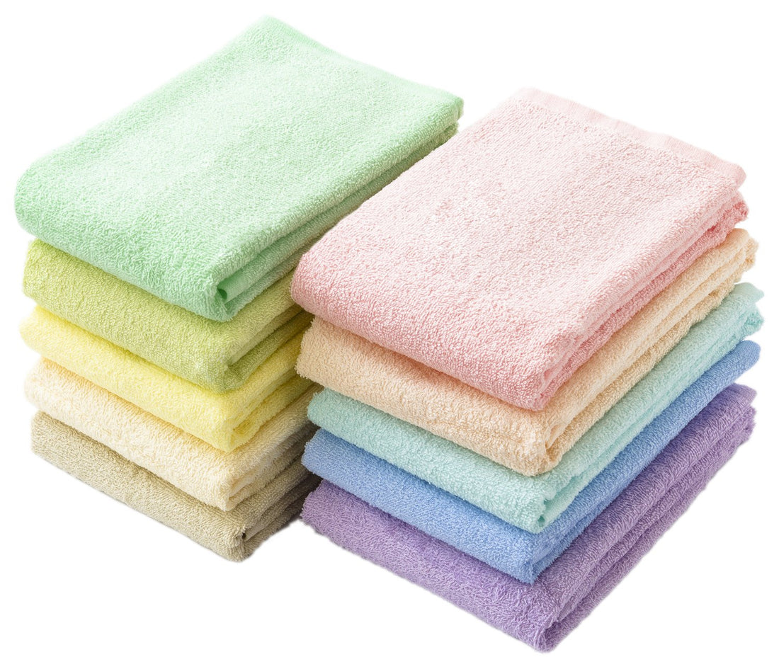 Kosugizen Face Towel Set 10 Colors 34x80cm Quick-Drying Lightweight