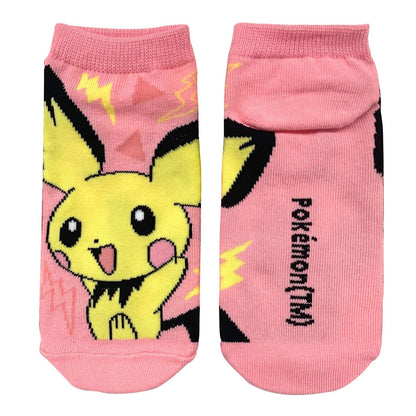 Small Planet Pokémon Character Socks Featuring Pikachu and Pichu for Juniors