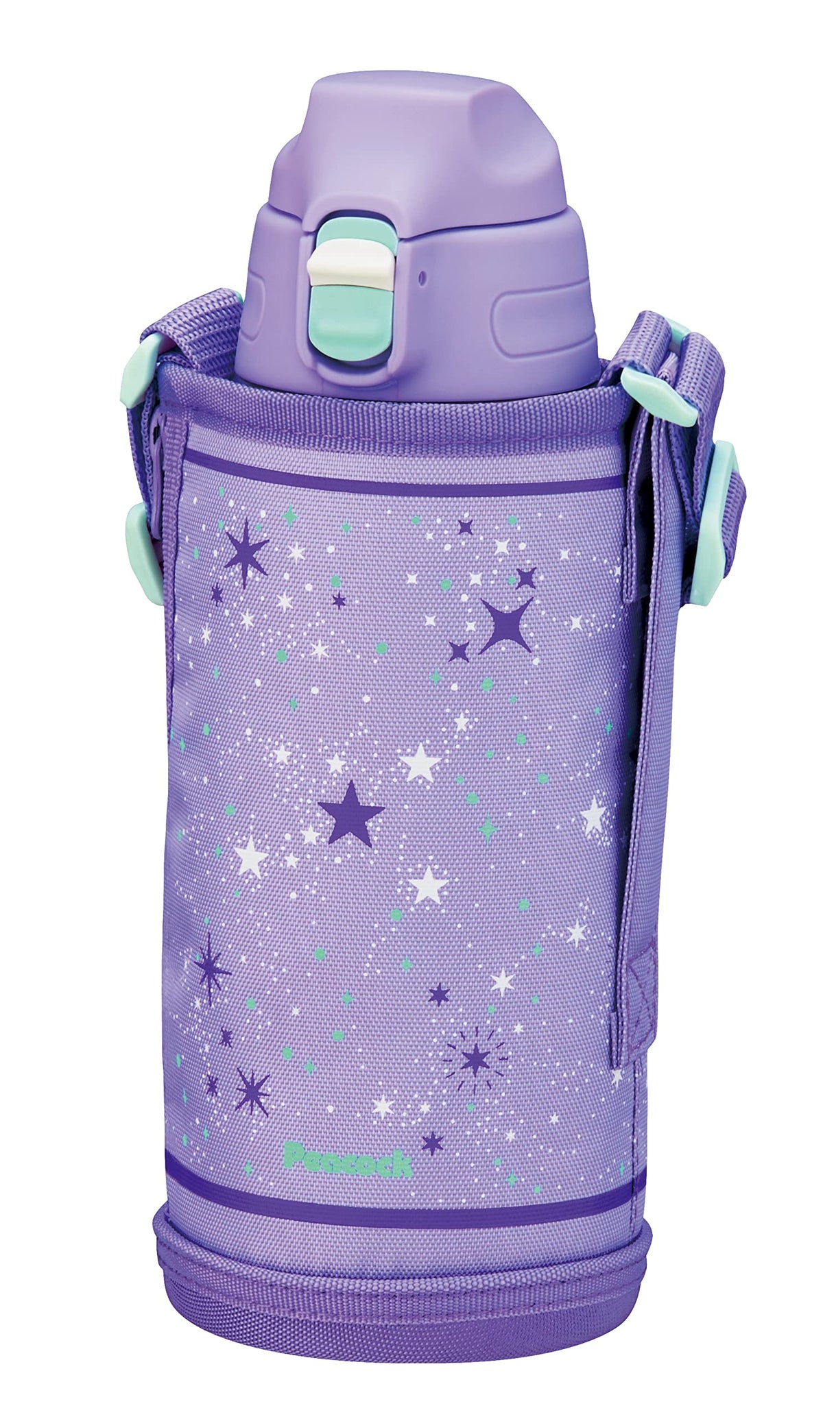 Peacock 800ml Stainless Steel Vacuum Insulated Water Bottle with Pouch