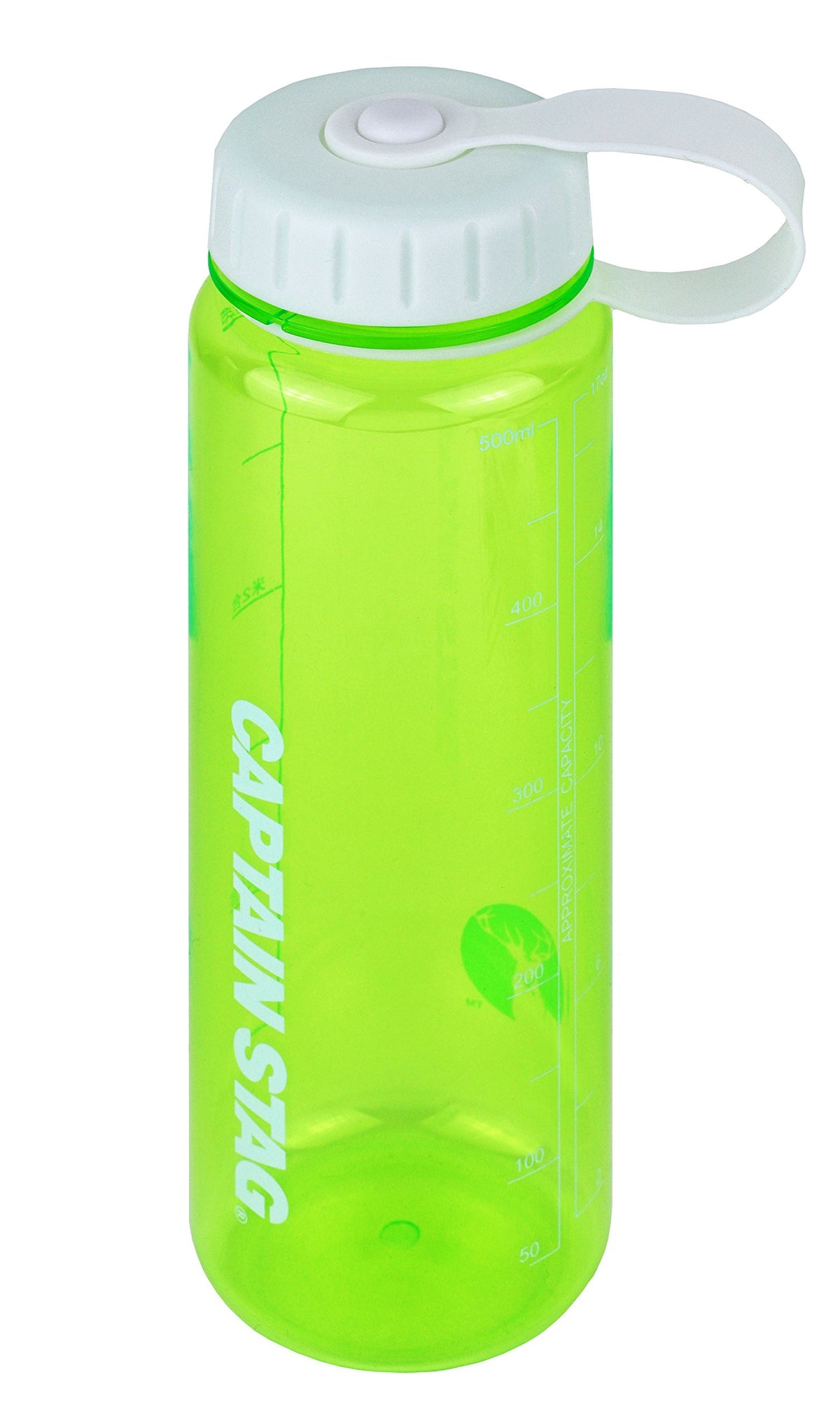 CAPTAIN STAG Sports Water Bottle 500ml with Rice Measurement Green