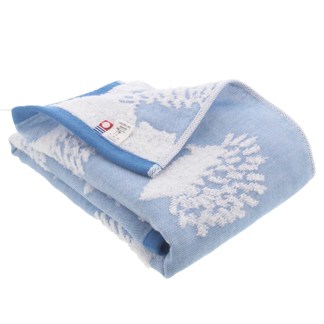 Top Factory Imabari Face Towel Soft Gauze Made in Japan 34x80cm Blue