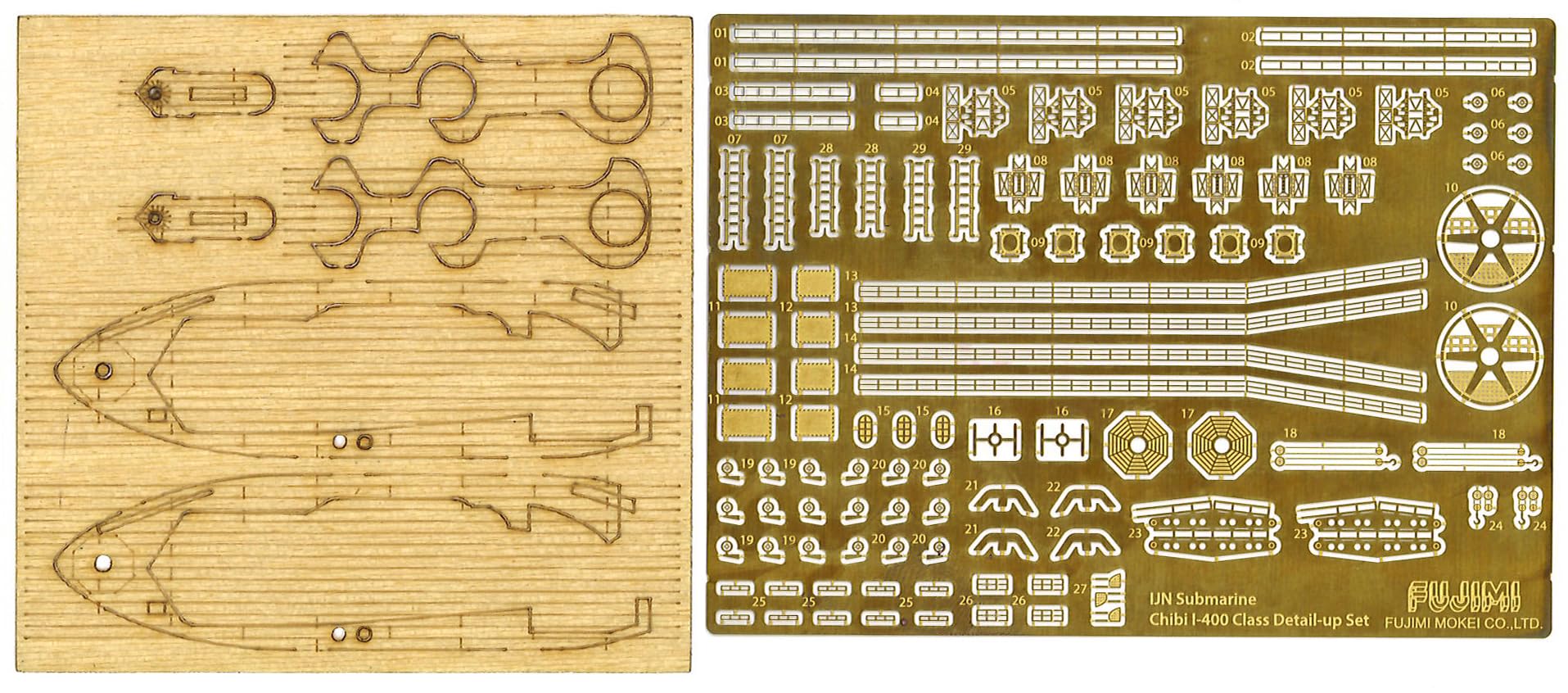 FUJIMI 1/350 Scale Upgrade Parts Set for I-400 Submarine