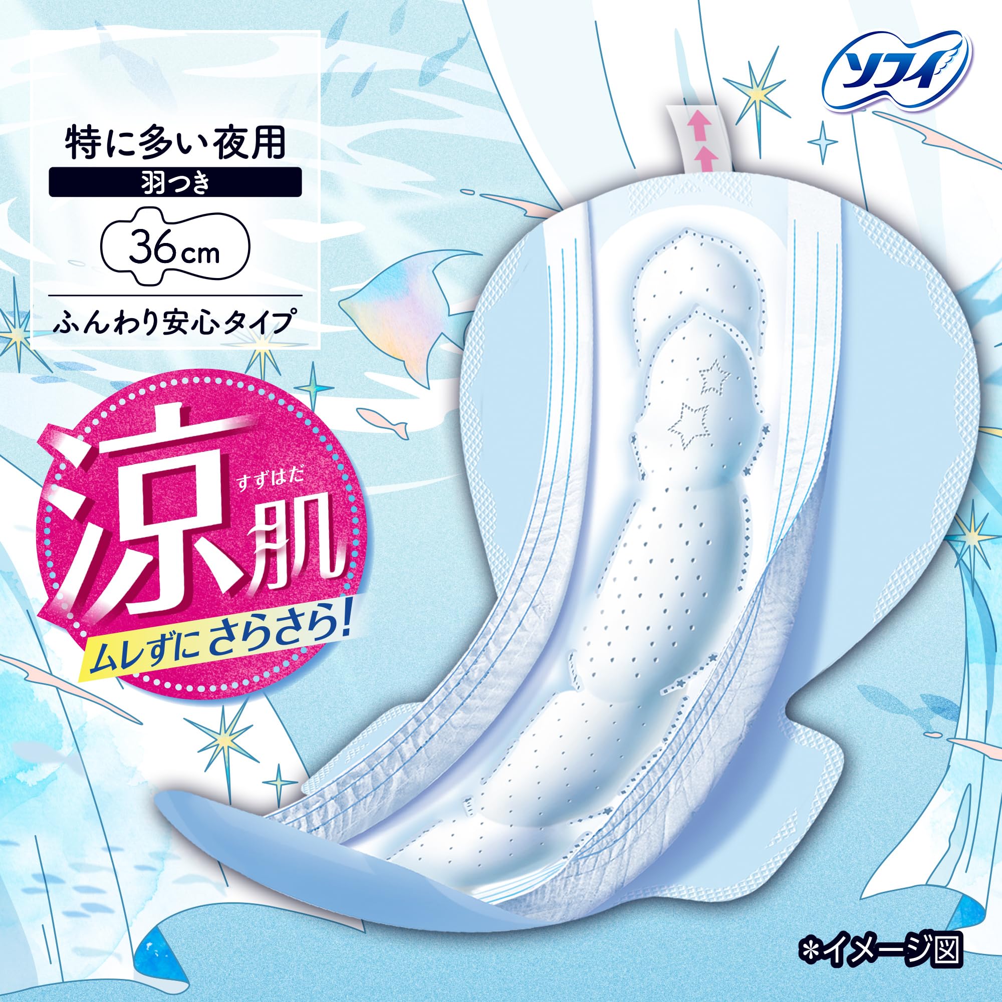 Sofy Night Guard Extra Long 36cm 32 Count for Overnight Protection