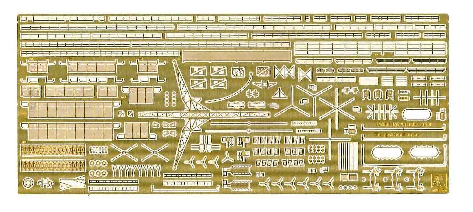 AOSHIMA 1/700 Detail Up Parts for HMS Hermes Aircraft Carrier Model