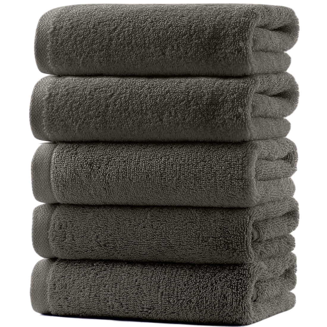 Artifi Face Towel Set Charcoal Gray 5-Pack Hotel Quality 34x80cm