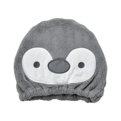 LIV HEART Animal Hair Cap Penguin Soft Quick-Dry Towel 22cm