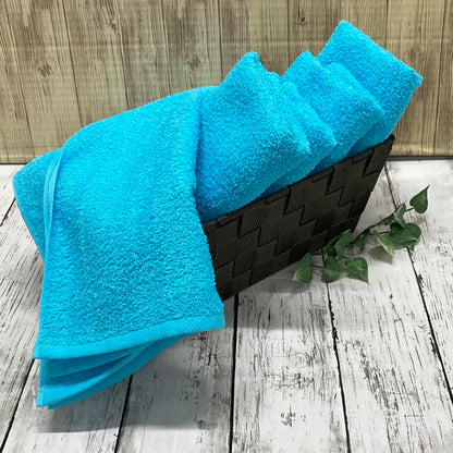 IMAMURA Face Towel Set Soft Blue Cotton 34x85cm Made in Japan