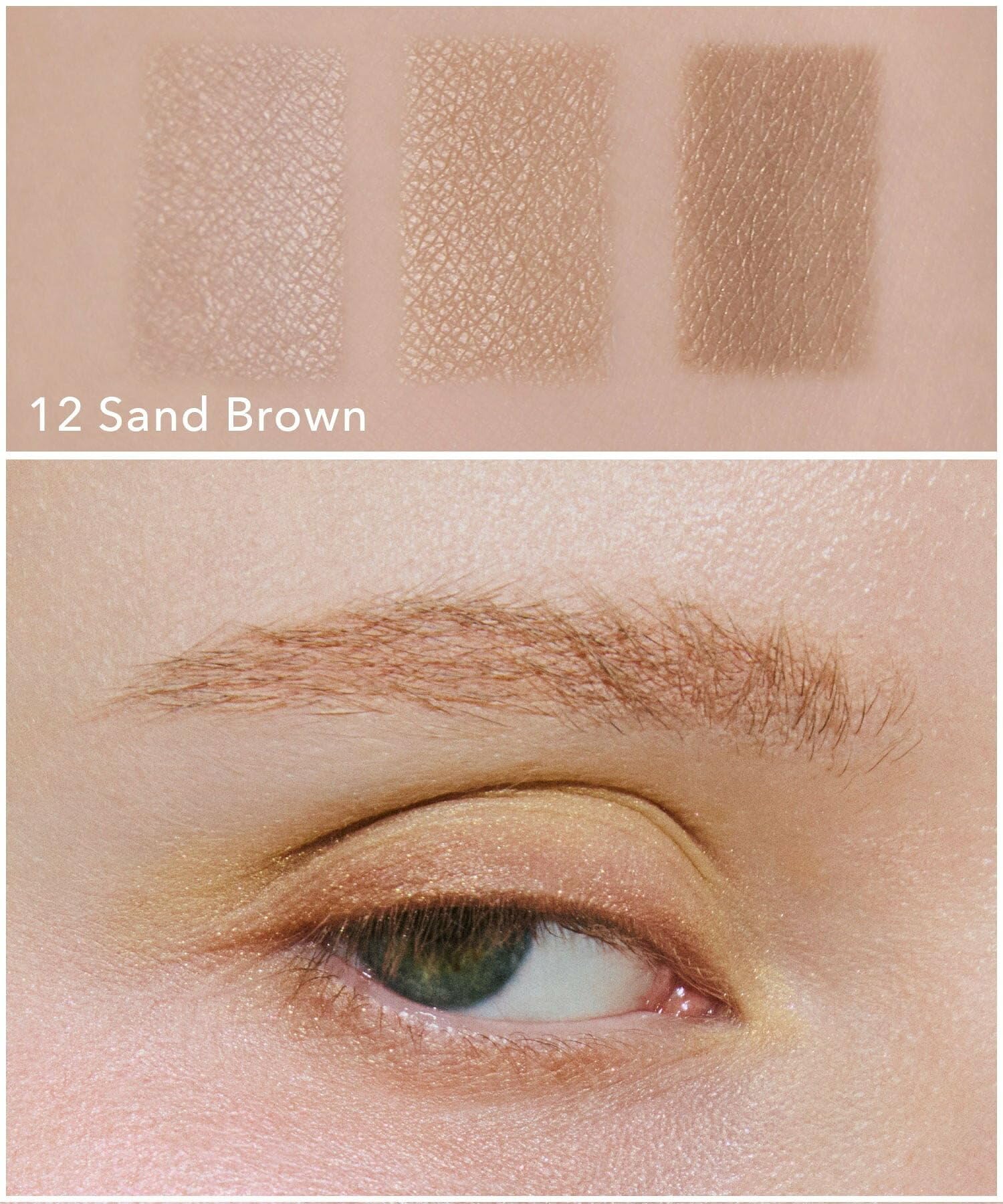Celvoke Eyebrow Powder with Brush 12 Sand Brown for Natural Definition