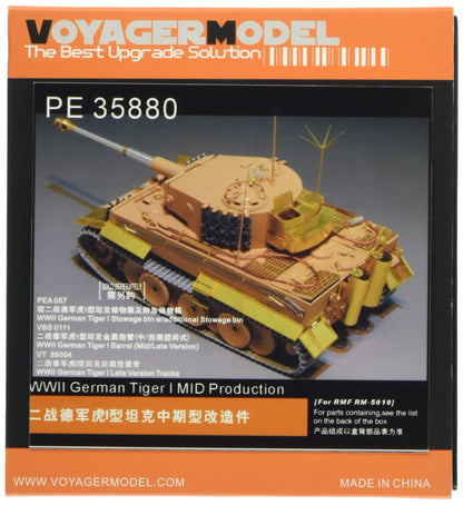 Voyager Model 1/35 WWII German Tiger I Mid Production Etched Parts Set