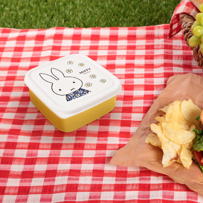 クツワ(Kutsuwa) ミッフィー(miffy) キッズランチ シールBOX(S) W10.8×D10.8×H4.4cm 360ml ミッフィーとお花シリーズ MF959 日本製