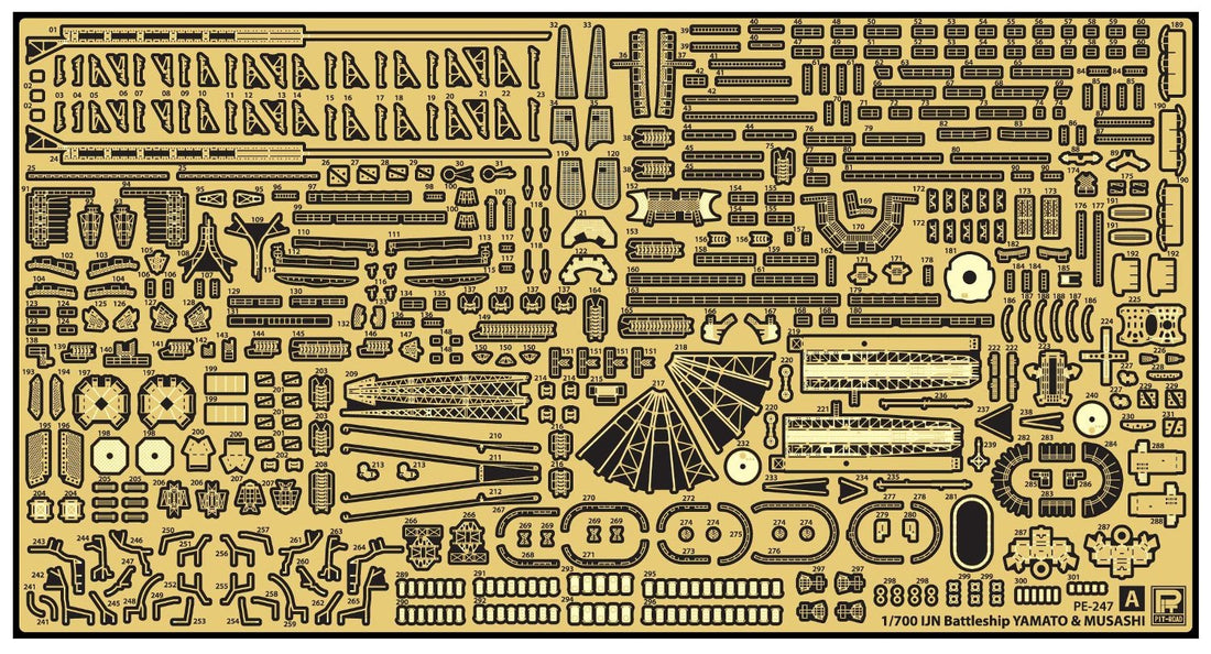 PIT-ROAD 1/700 Scale Battleship Musashi Upgrade Parts Set