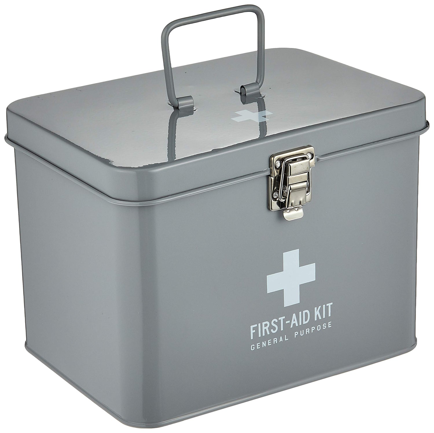 Kijapan Stylish Gray First Aid Kit with Dividers and Tray MEDHICO Medium Size
