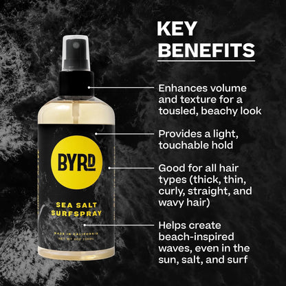 BYRD Texturizing Surf Spray 177ml for Effortless Beach Waves