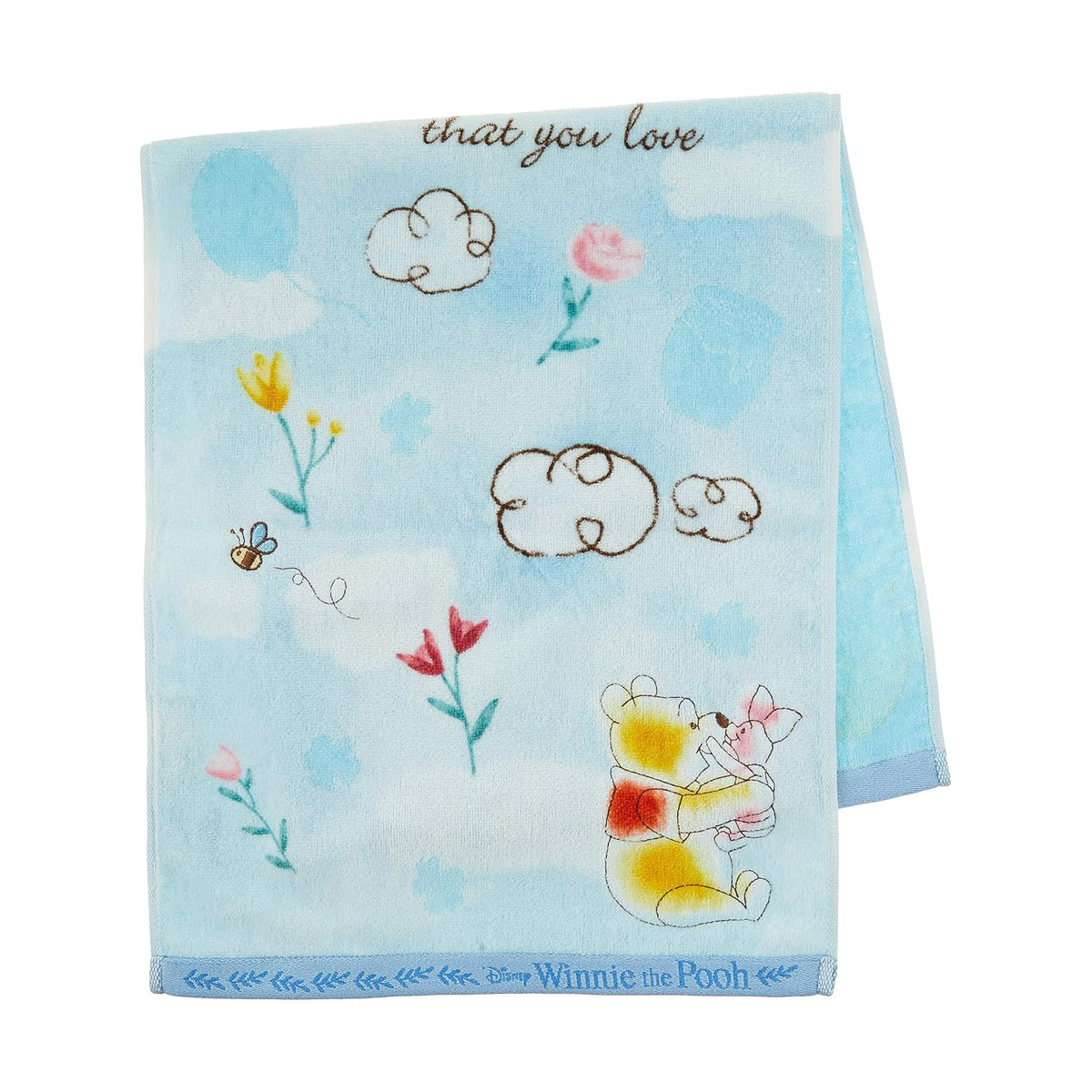 Marushin Disney Winnie the Pooh Face Towel Soft Cotton Embroidery
