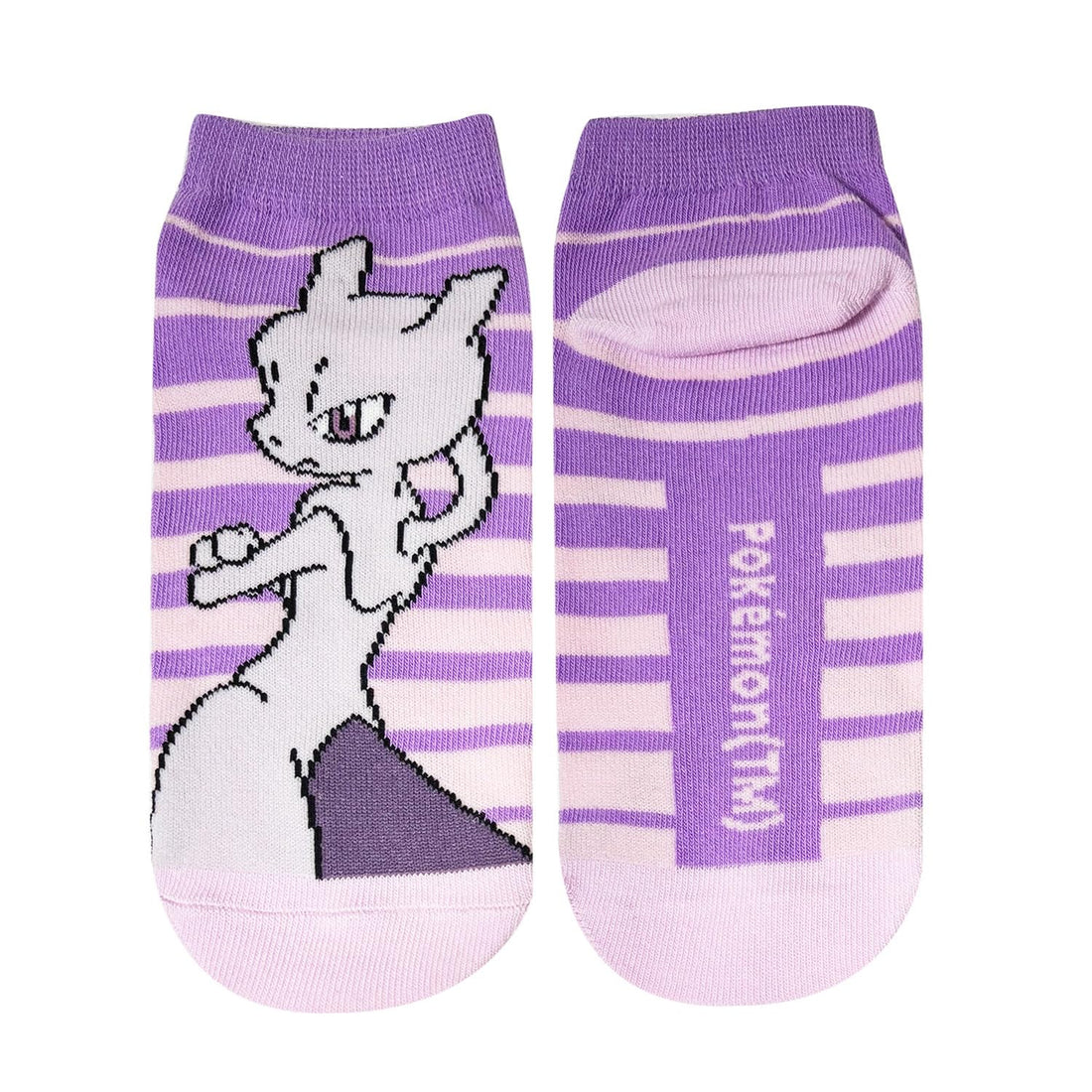 Small Planet Pokemon Character Socks Featuring Mewtwo Design