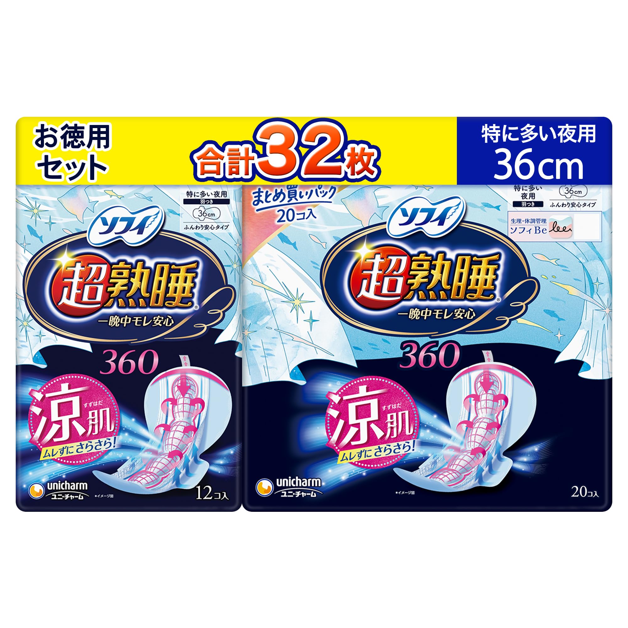Sofy Night Guard Extra Long 36cm 32 Count for Overnight Protection