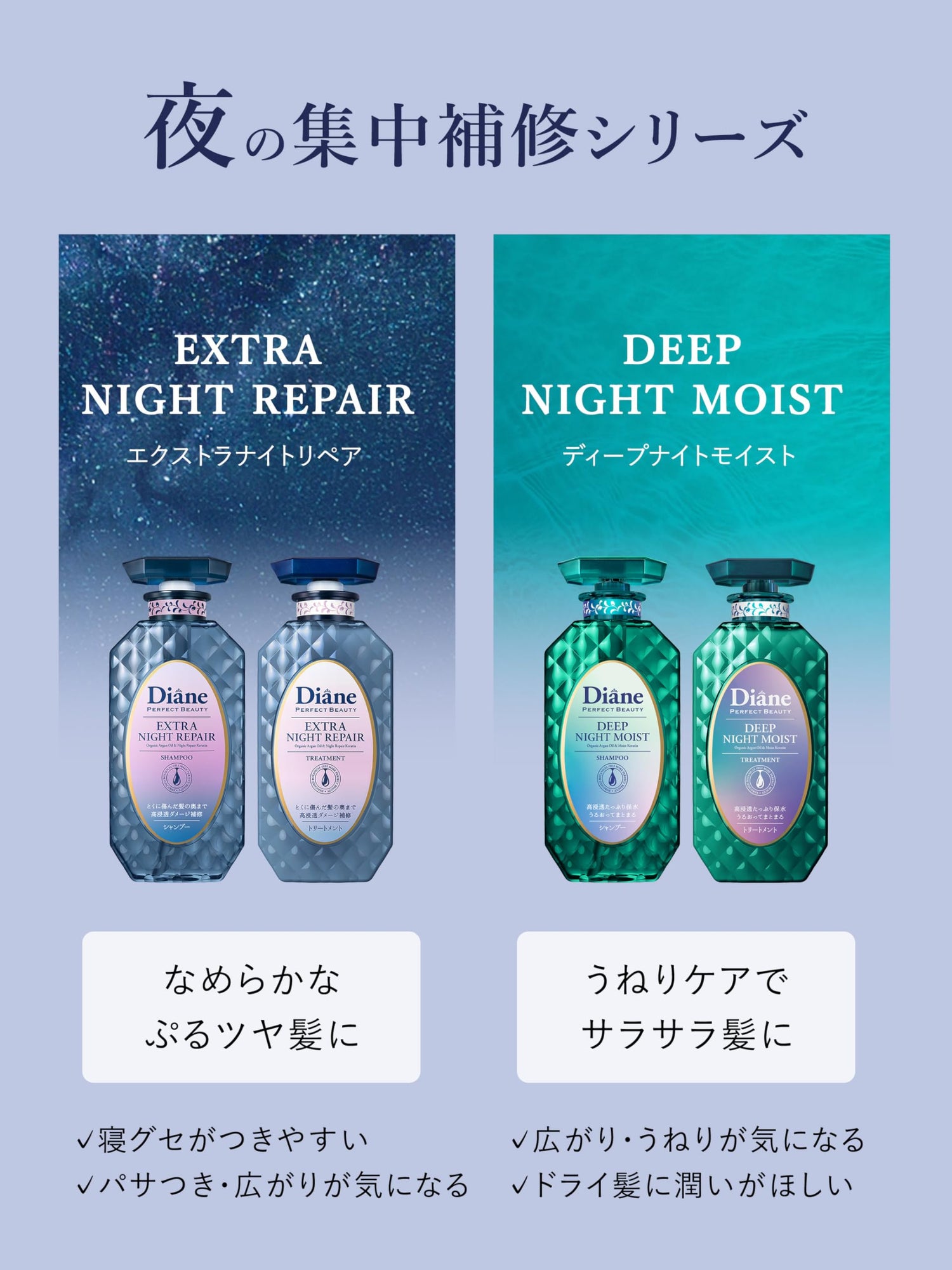 Diane Deep Night Moist Treatment Moonlight Berry 450ml for Hydration and Care