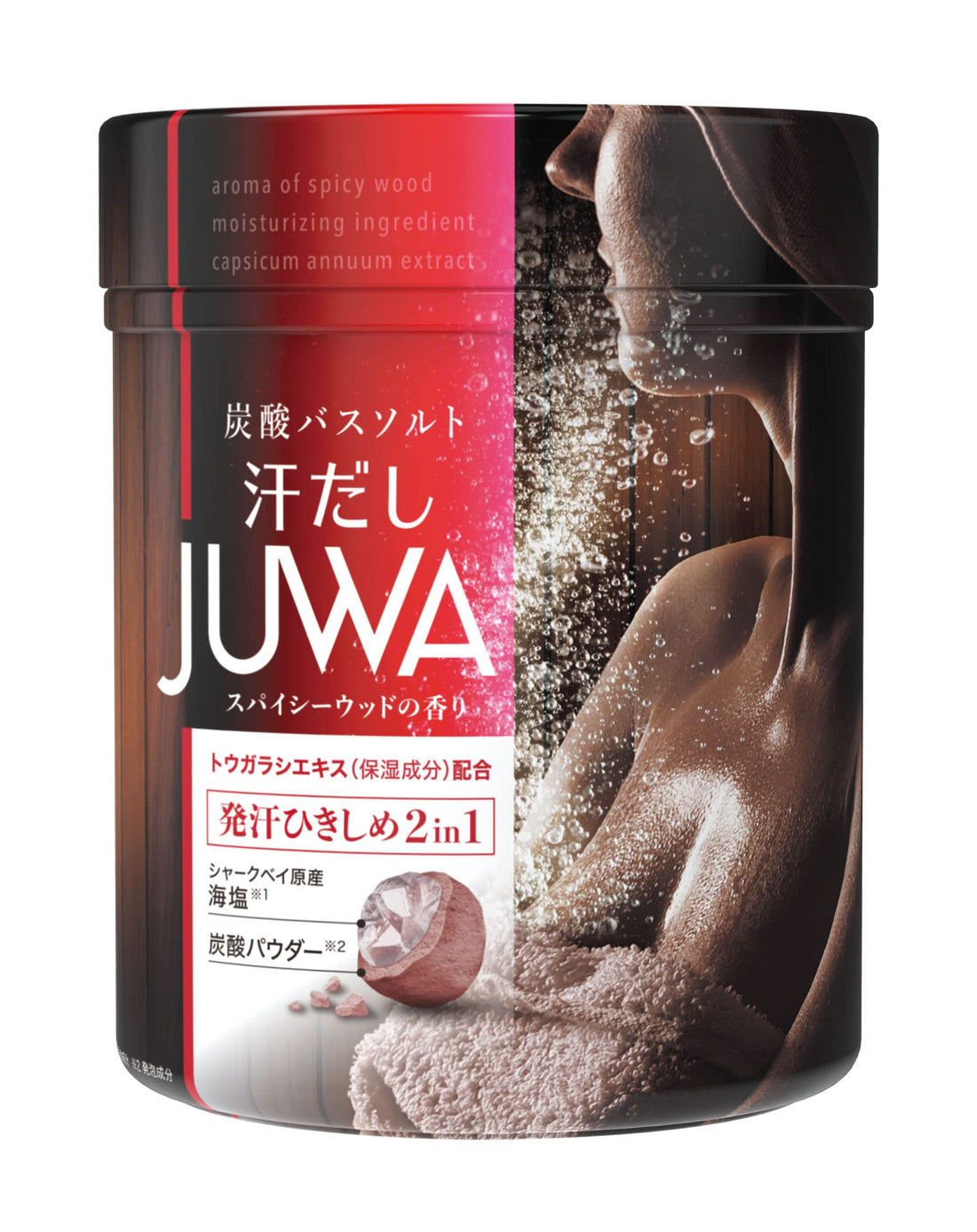 Hakugenaasu JUWA Spicy Wood Scent Bath Salt 500g for Home Sauna