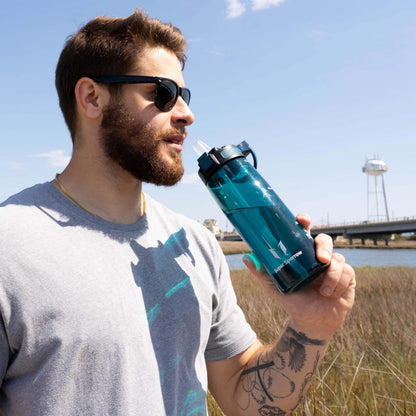 Super Sparrow Water Bottle 750ml BPA-Free with Straw