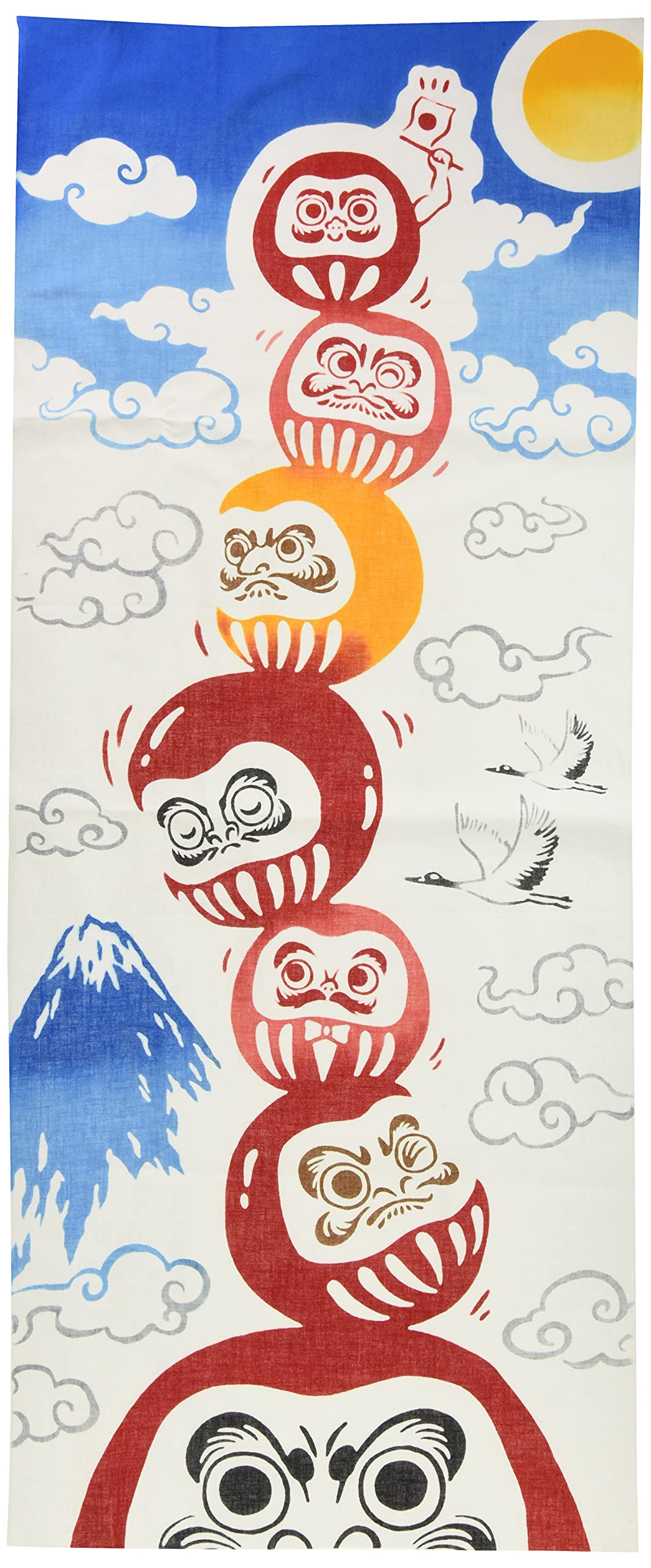 kenema Tenugui Daruma Design Japanese Hand Towel