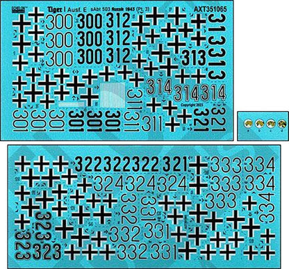 ECHELON 1/35 German Tiger I Tank Decals for Kursk 1943 Model Kit