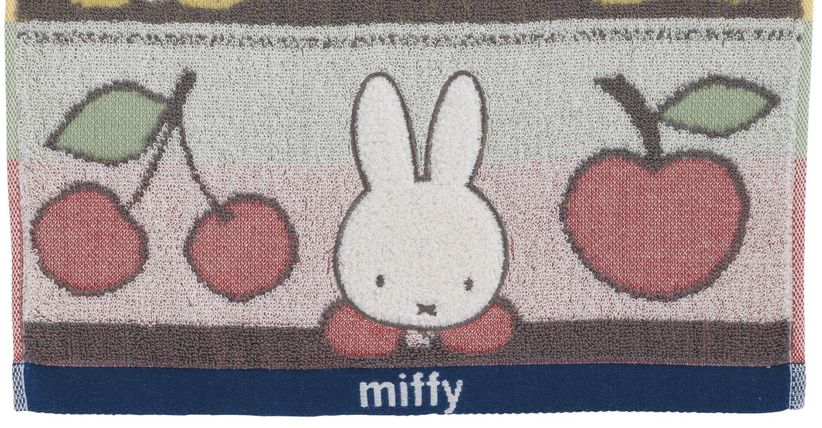 Marushin Face Towel Miffy Fruits 34x80cm Cotton 100%