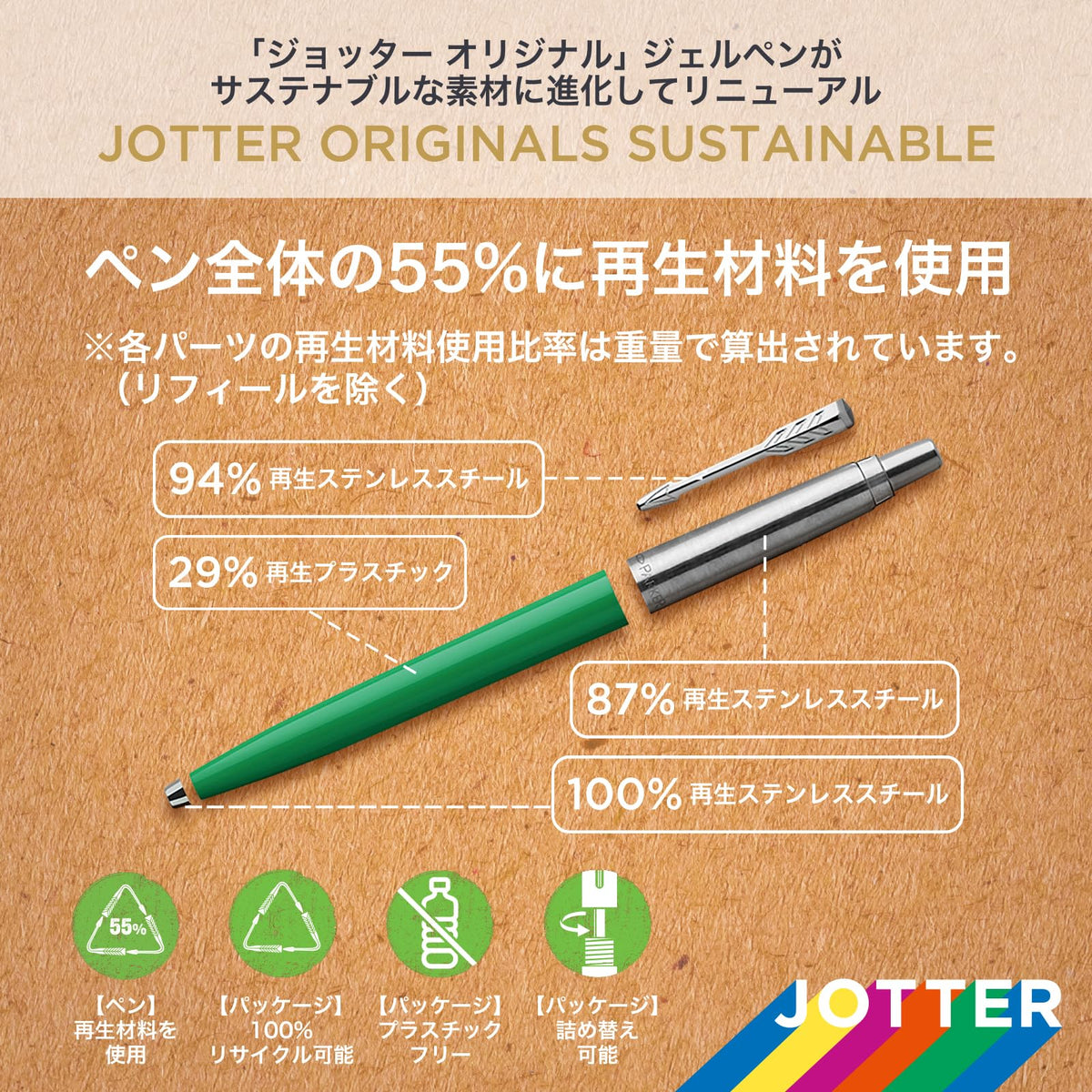 PARKER Jotter Original Sustainable Ballpoint Pen Yellow CT