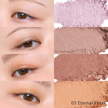 to/one Petal Float Eye Palette 03 Eternal Petal Glitter Satin Matte