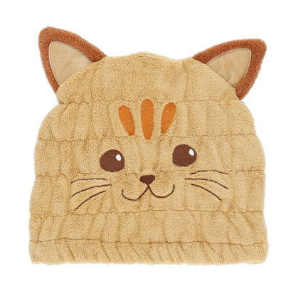 Marushin Kids Swimming Towel Cap Cat Design for Hair Drying