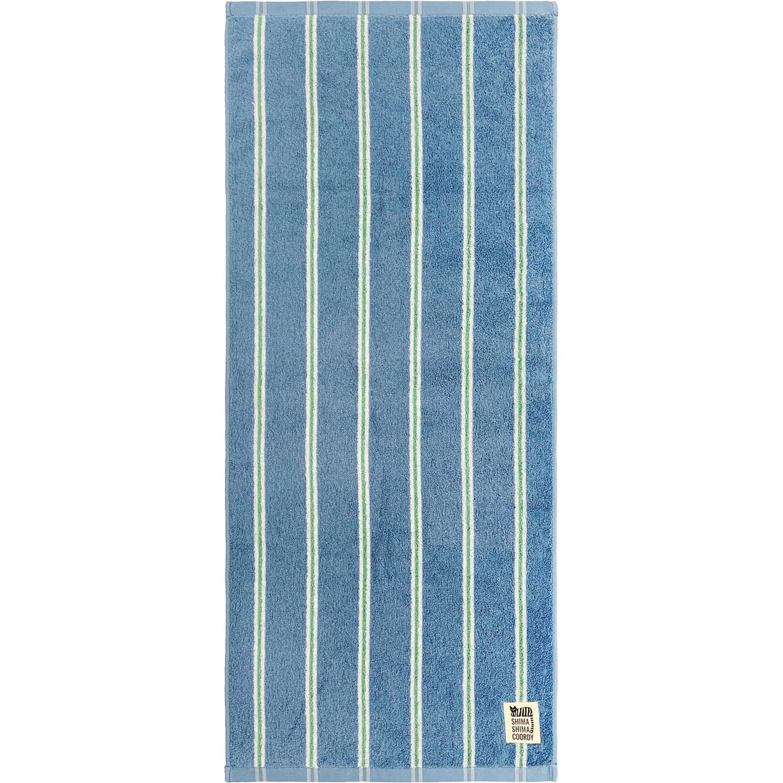 Hayashi Shimashima Coordy Face Towel, Blue, Approx. 34 × 80 cm