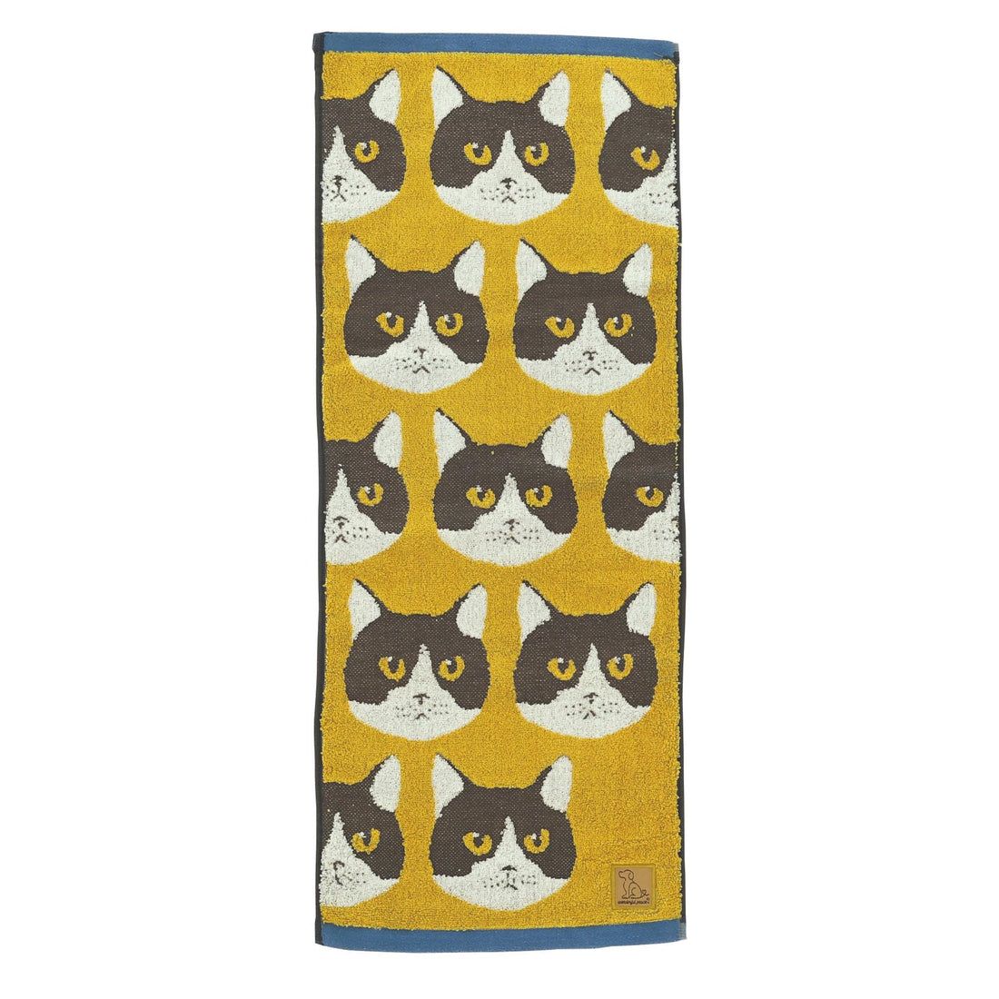 Marushin Face Towel Wonderful Peace Love Eyes Black and White Cat