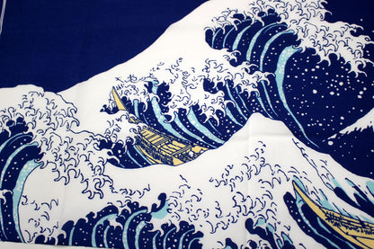 Fokato Fukagawa Tenugui Navy Cotton 100% Japanese Hand Towel