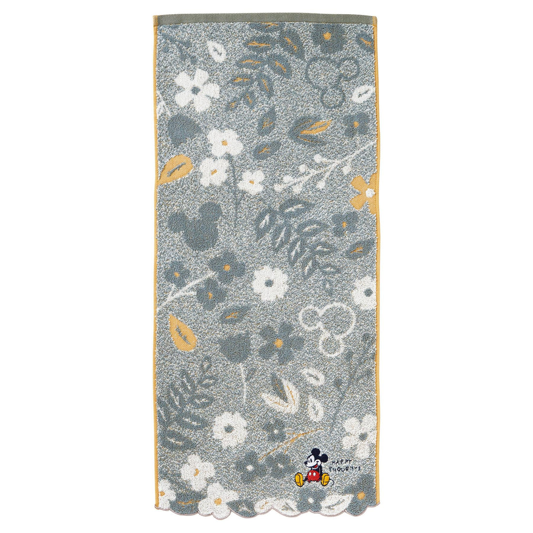 Marushin Disney Mickey Face Towel Natural Leaf 34x80cm