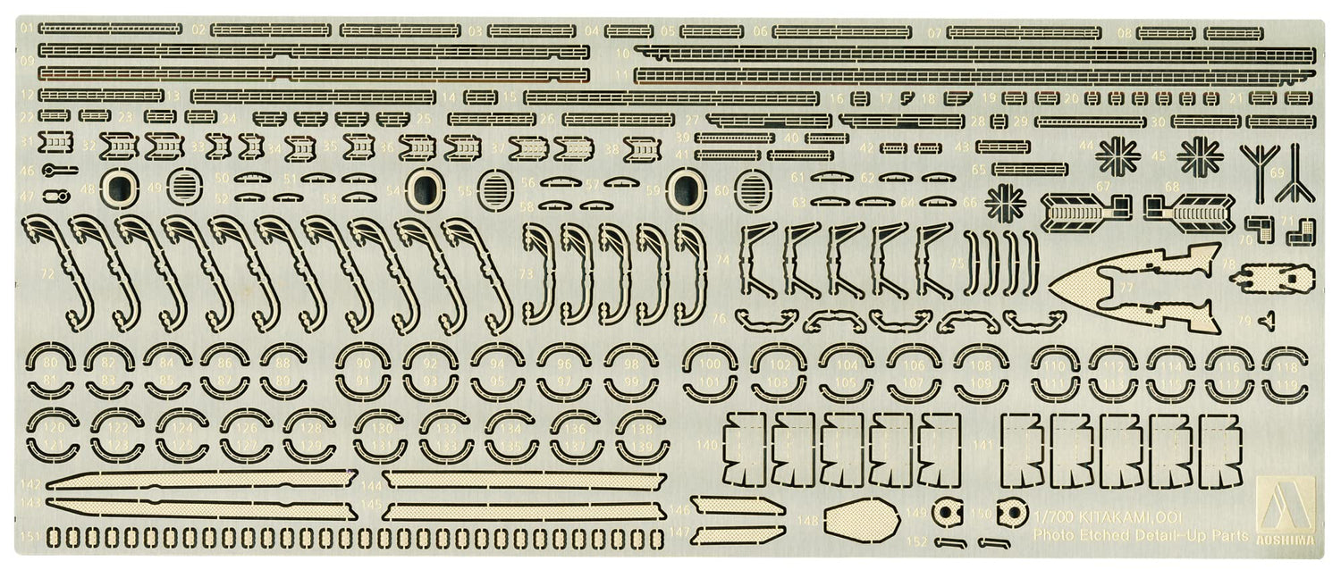 AOSHIMA 1/700 Waterline Series Japanese Navy Oi Kit Etching Set