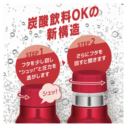 THERMOS Insulated Carbonated Drink Bottle 750ml Red