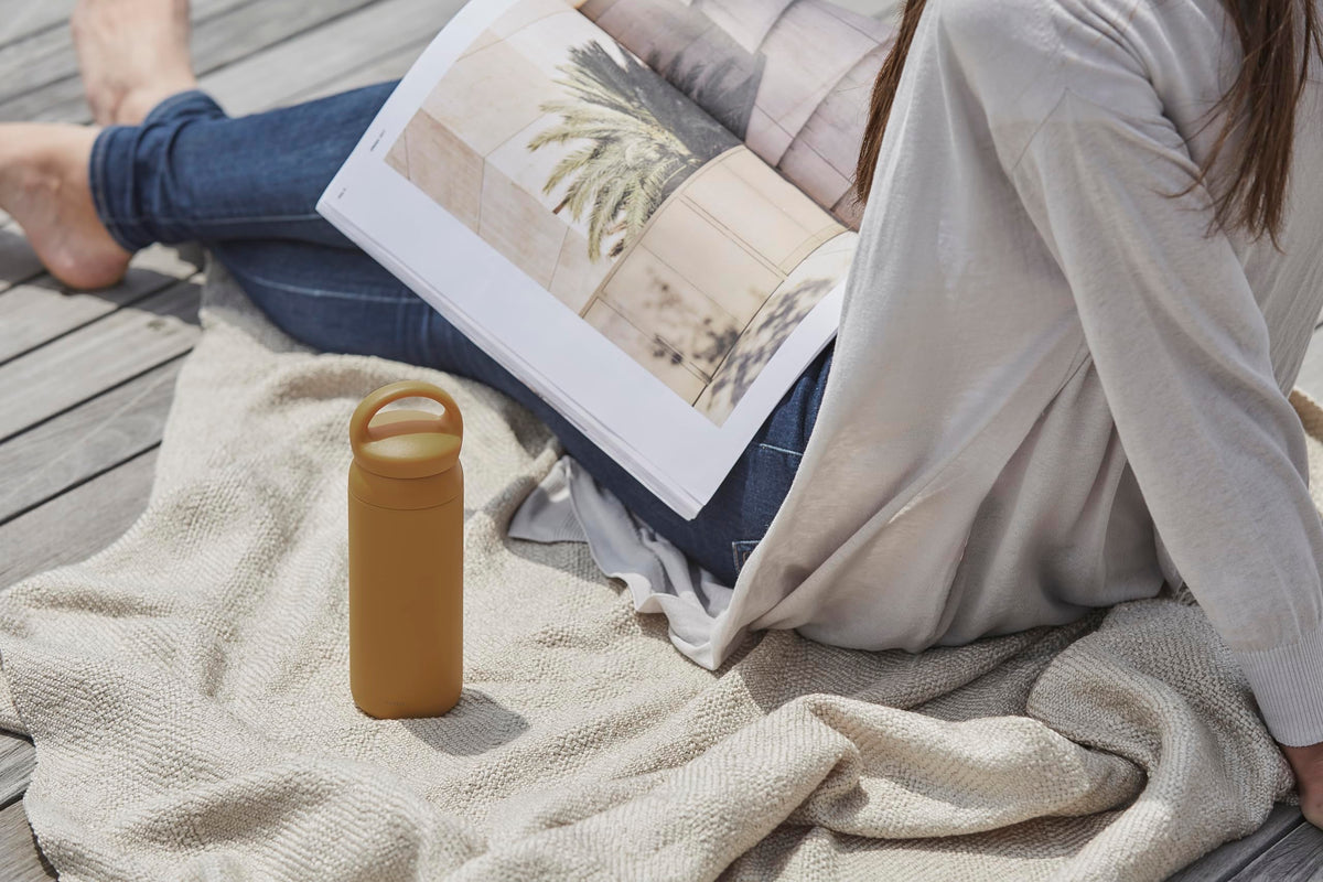 KINTO Day Off Tumbler Yellow 500ml for Daily Hydration