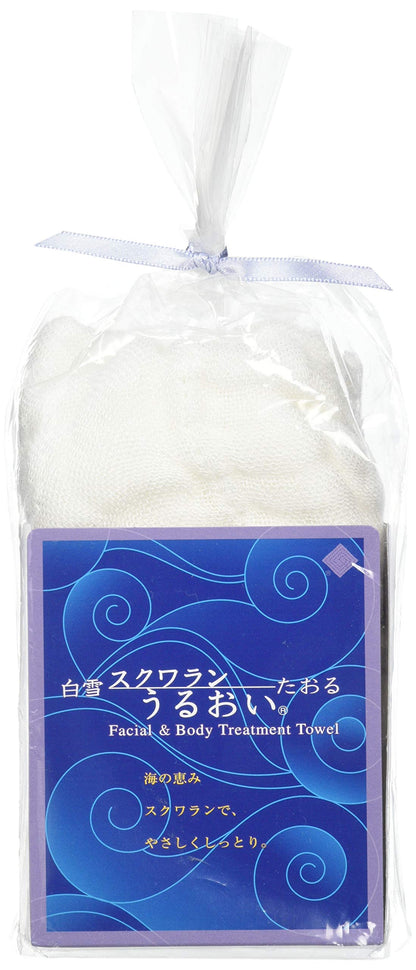 Shirayuki Squalane Moisturizing Towel Regular Size for Japanese Skincare