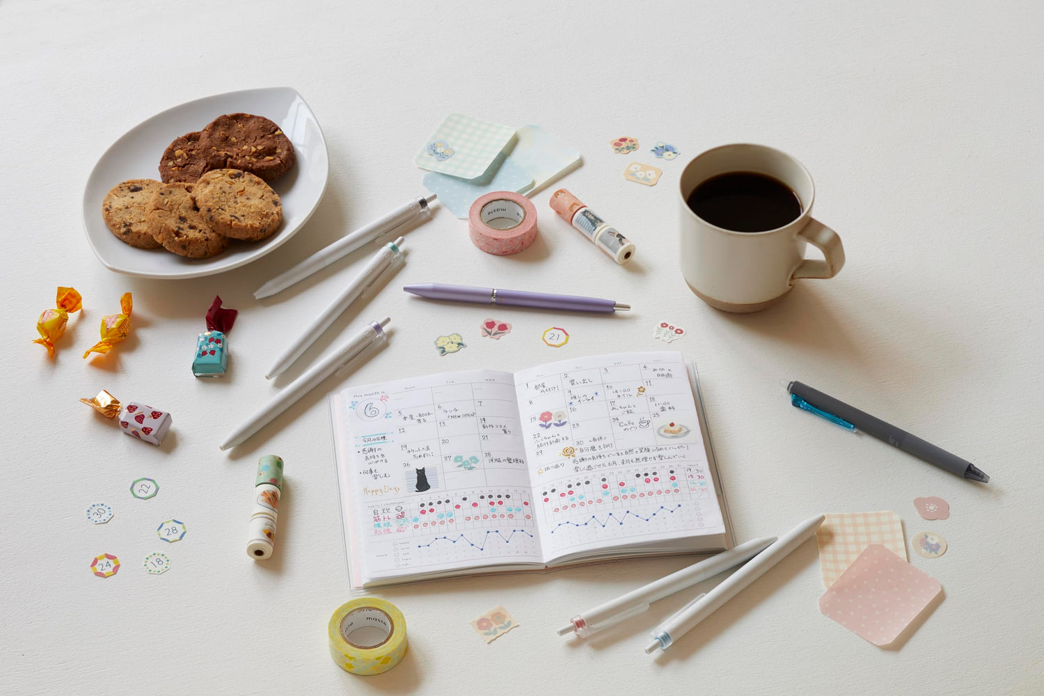 PILOT Funlog A6 Date-Free Notebook Lavender for Life Logging