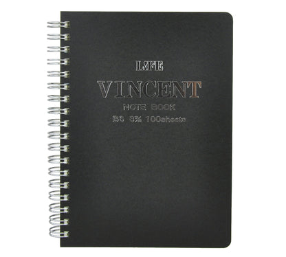 LIFE Vincent A5 Notebook with 8mm Ruled Pages in Black