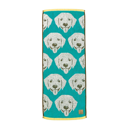 Marushin Face Towel Wonderful Peace Labrador Retriever 100% Cotton